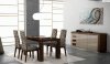 Two-Tone Lacquered Finish Modern Dining Table w/Optional Items