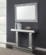 Neirin Console Table & Mirror Set CM536CT-S in Mirror & Crystal