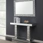 Neirin Console Table & Mirror Set CM536CT-S in Mirror & Crystal