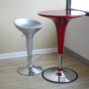 Metallic Base Bar Table With ABS Plastic Top