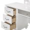 Barzini Vanity Set 205897 in White by Coaster w/Stool