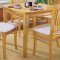 Natural Finish Contemporary 5Pc Dinette Set w/Shaped Top