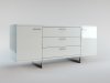 MD707 Greenwich Sideboard in White by Modloft w/Steel Legs