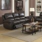 Branson Reclining Sofa Set in Espresso Leather Match