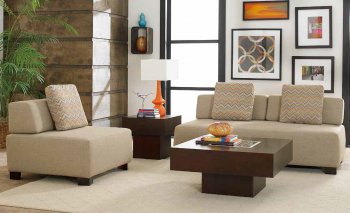 Darby Sofa 8507BE in Oatmeal Fabric by Homelegance w/Options [HES-8507BE Darby]