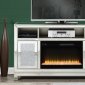 Noralie TV Stand w/Fireplace LV00310 in Mirrored by Acme