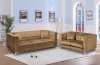 LCL-017 Sofa & Loveseat Set in Gold Velvet