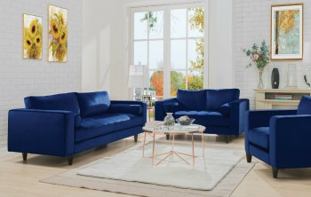 Heather Sofa 51075 in Navy Velvet by Acme w/Options [AMS-51075-Heather Navy]