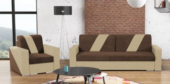 Ines Sofa Bed in Brown Fabric by Skyler Design w/Options [SKSB-Ines-Brown]