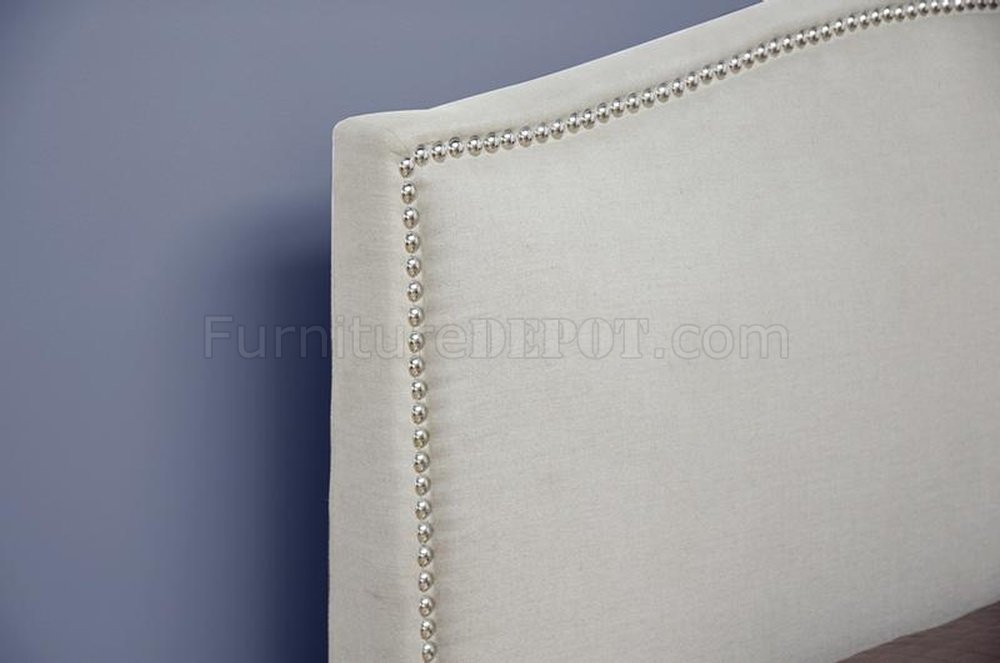 Aisling Bed in Cream Fabric by Wholesale Interiors