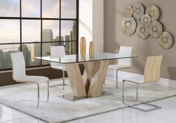 D2123DT Dining Table by Global w/Optional Side Chairs [GFDS-D2123DT]