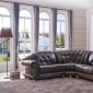 Apolo Sectional Sofa in Brown Leather by ESF w/Options