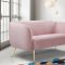 Harlow Sofa 685 in Pink Velvet Fabric by Meridian w/Options