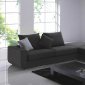 Grey Fabric Modern F8066 Sectional Sofa w/Side Shelves