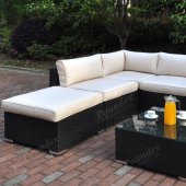 424 Outdoor Patio 6Pc Sectional Sofa Set by Poundex w/Options