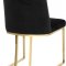 Heidi Dining Chair 776 Set of 2 Black Velvet Fabric by Meridian