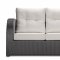 Black & White Modern 5pc Outdoor Patio Sofa Set w/Coffee Table