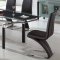 D108 Dining Table w/Black & Clear Glass Top & Options