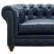 Durango Sofa TOV-S38 in Rustic Navy Blue Leather - TOV Furniture