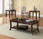 701582 3Pc Coffee Table Set in Deep Brown by Coaster