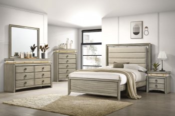 Giselle Bedroom Set 5Pc 224391 in Rustic Beige by Coaster [CRBS-224391 Giselle]