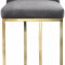 Heidi Counter Stool 777 Set of 2 Grey Velvet Fabric by Meridian