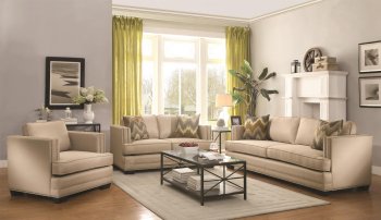 Rosario 505741 Sofa in Ecru Fabric by Coaster w/Options [CRS-505741 Rosario]