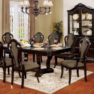 Rosalina Dining Table CM3878T in Walnut w/Options