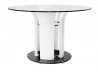 Lola Dining Table in White & Black w/Options by Whiteline