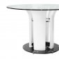 Lola Dining Table in White & Black w/Options by Whiteline