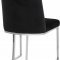 Heidi Dining Chair 728 Set of 2 Black Velvet Fabric by Meridian