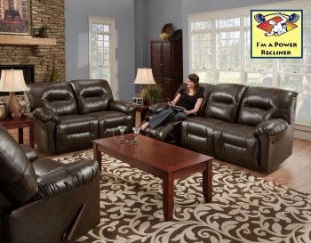 188350 Gennessee Power Reclining Sofa in Brown by Chelsea [CHFS-188350PWR Gennessee]