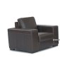 Modern Espresso Leather Living Room Set