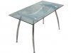 Glass Top & Metal Legs Modern Rectangle Dining Table