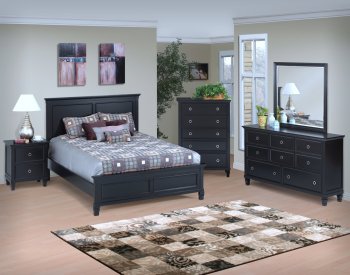 Tamarack Bedroom Set 5Pc in Black by NCFurniture w/Options [SFNCBS-044-Tamarack Black]