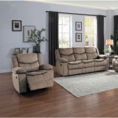 Bastrop Reclining Sofa 8230FBR in Brown Fabric by Homelegance