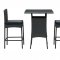 Cerveza 3Pc Outdoor Patio Pub Set in Black by Modway