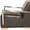 Black Bi-Cast Leather Modern Lounge Chair w/Metal Arms & Legs