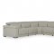 Palinuro Motion Sectional Sofa in Grey Full Leather by VIG