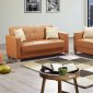 Viva Italia Sofa Bed in Orange Leatherette by Mobista