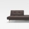 Splitback Sofa Bed in Brown Fabric w/Steel Legs by Innovation