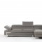 Briana 8035 Sectional Sofa in Grey Genuine Leather