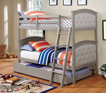 Freda Youth Bunk Bed CM-BK715GY in Gray w/Options [FAKB-CM-BK715GY-Freda]