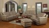 Dark Beige Bonded Leather Modern Sofa & Loveseat Set w/Options