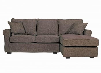 Contemporary Small Sectional Sofa in Charcoal Fabric [AWSS-Spana Charcoal]