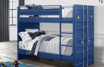 Cruise Bunk Bed in Blue by Global w/Options [GFBB-Cruise Blue]