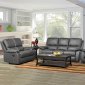 1415 Reclining Sofa in Dark Gray Half Leather by ESF w/Options