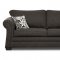 Midnight Fabric Modern Sofa & Loveseat Set w/Padded Arms