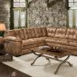 781 Sectional Sofa in Almond Leatherette by Albany