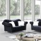 LCL-006 Sofa & Loveseat Set in Black Velvet